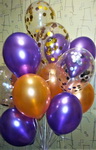 букет из гелиевых шариков с конфетти на день рождения