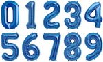 фольгированные шары в виде цифр синего цвета. Исходный материал Полимерная пленка Размер фигуры 83х102 см Страна Испания