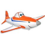 фольгированный шар самолет оранжевый из мультика самолеты