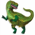 фольгированный шар динозавр зеленый тиранозавр
