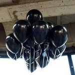 гелиевые шарики металлик черные.Очень популярные на вечеринках черные гелиевые шарики
