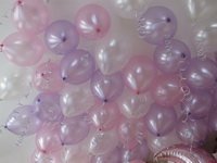 гелиевые шарики розовые, сиреневые и белые нежный перламутр