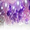 гелиевые шарики сиреневые, фиолетовые и розовые перламутр. любимое женское сочитание цвета