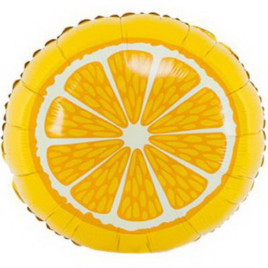 круглый фольгированный шар апельсин