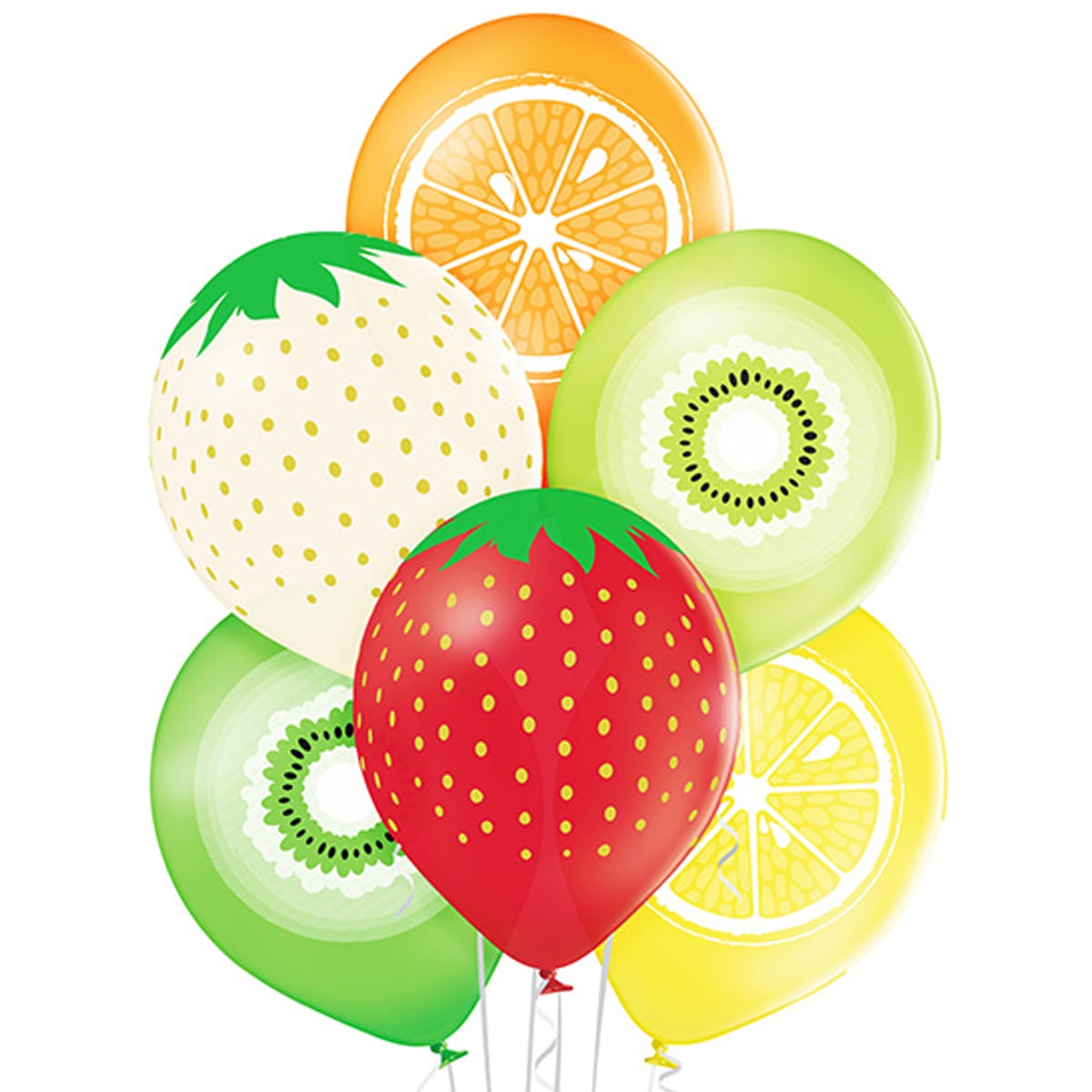 весенние шарики с гелием в виде фруктов на подарок на 8 марта