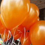 перламутровые оранжевые гелиевые шарики