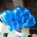 гелиевые шарики насыщенного темно-синего цвета