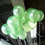 зеленые гелиевые шарики металлик