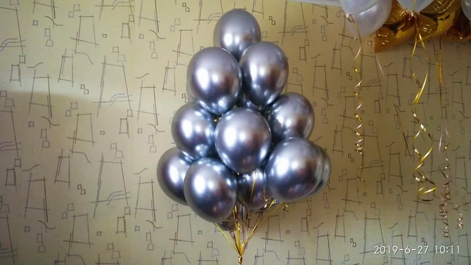 кульки шарики з гелієм хром CHROME
