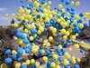 шарики на выпускной под цвет украинского флага желто-голубые